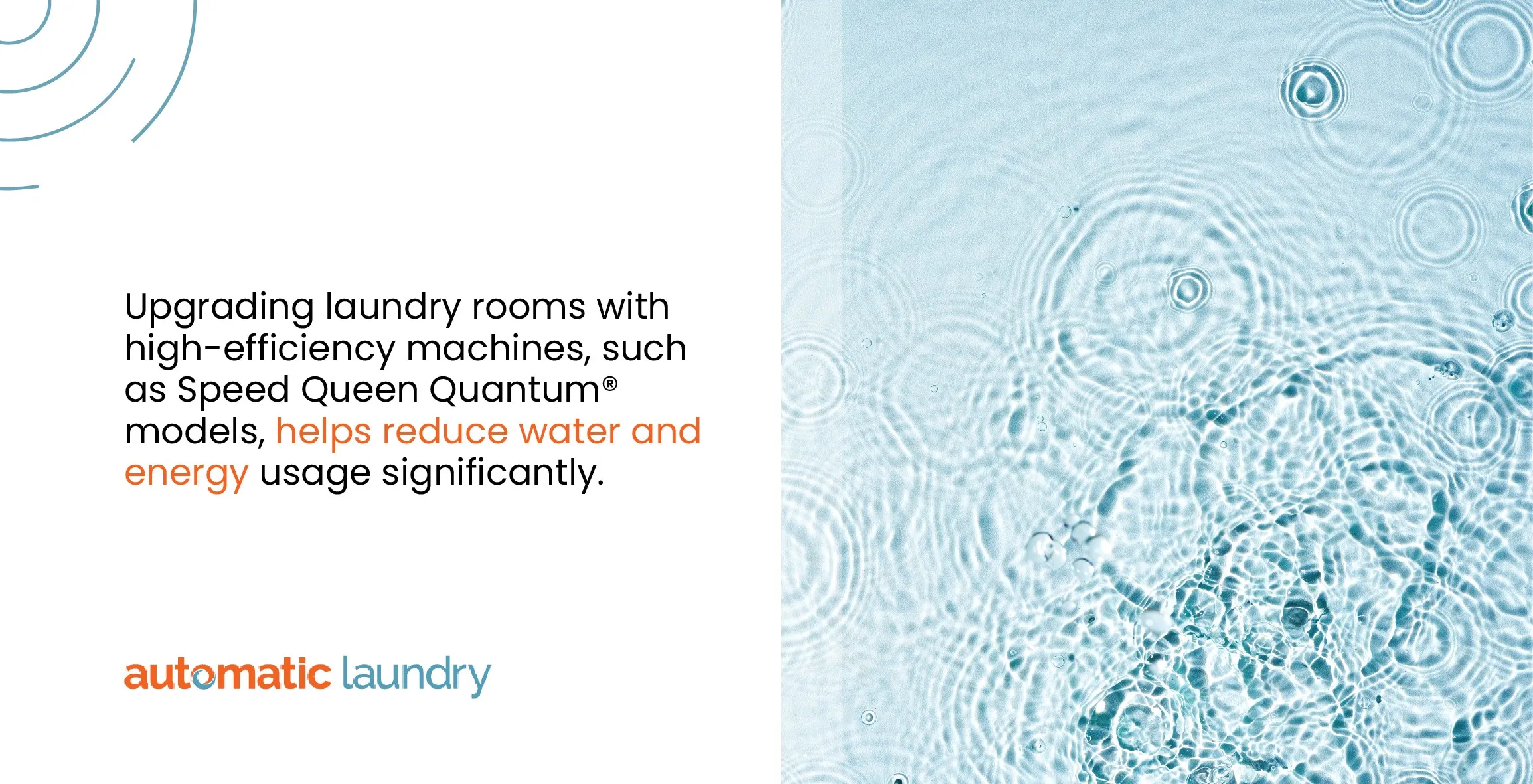 Automatic Laundry campus laundry solutions lower water and energy usage