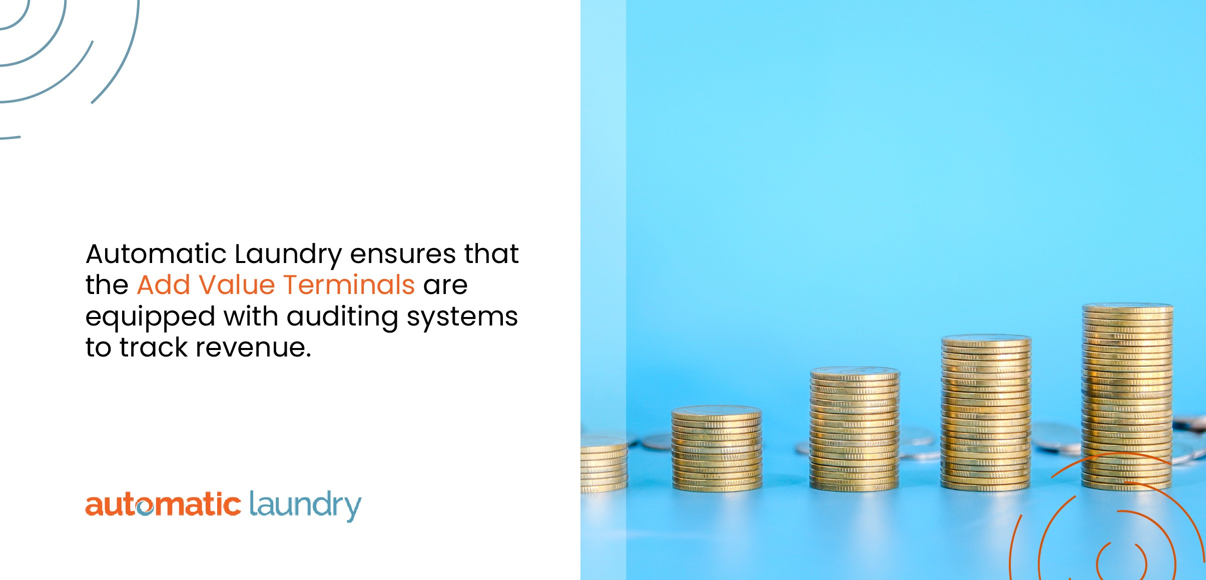 Automatic Laundry ensures that the Add Value Terminals
