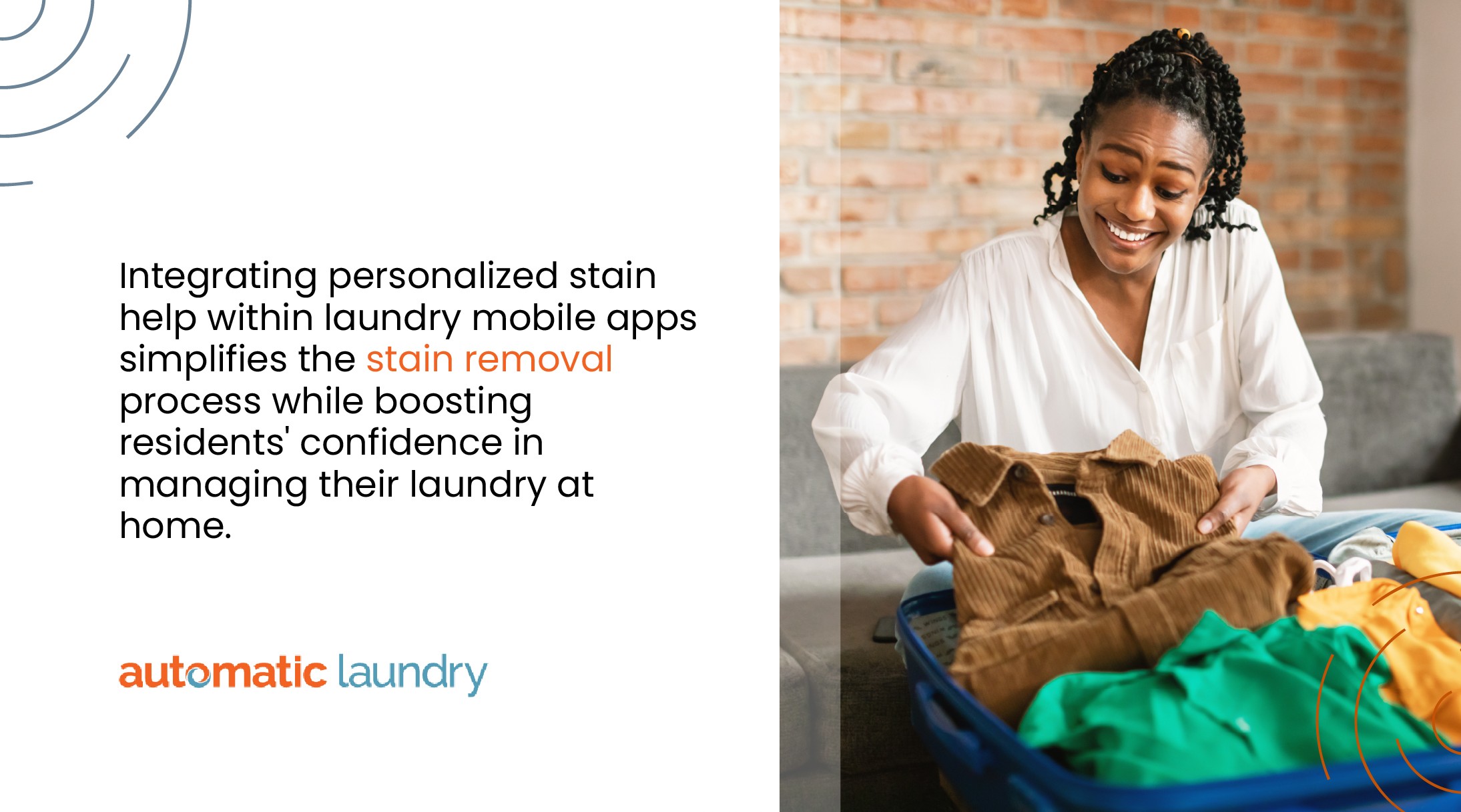 Integrating personalized stain help within laundry mobile apps