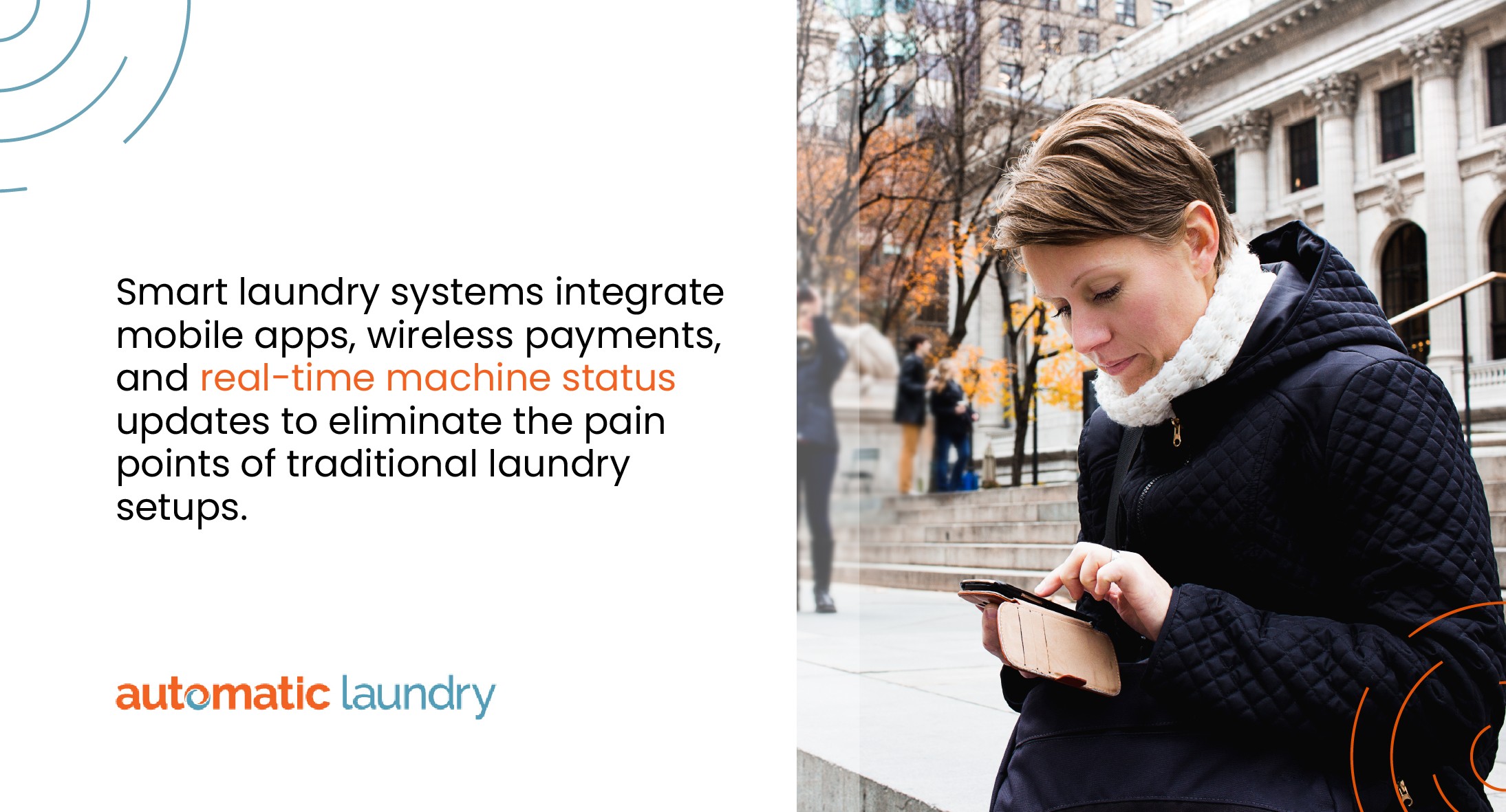 Smart laundry systems integrate mobile apps, wireless payments, and real-time machine status updates