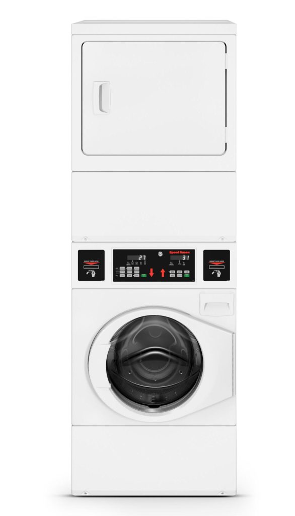 Image of the commercial laundry equipment machine, the Quantum Gold Pro Stack Washer/Dryer Combo