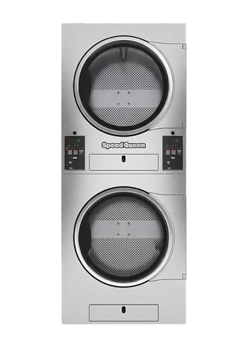 Image of the institutional laundry equipment machine, the SpeedQueen Stack Tumble Dryer with a 30 pound capacity