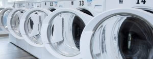 laundry machines in laundry room