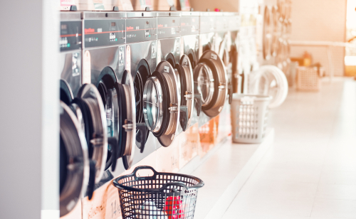 an image of a laundromat