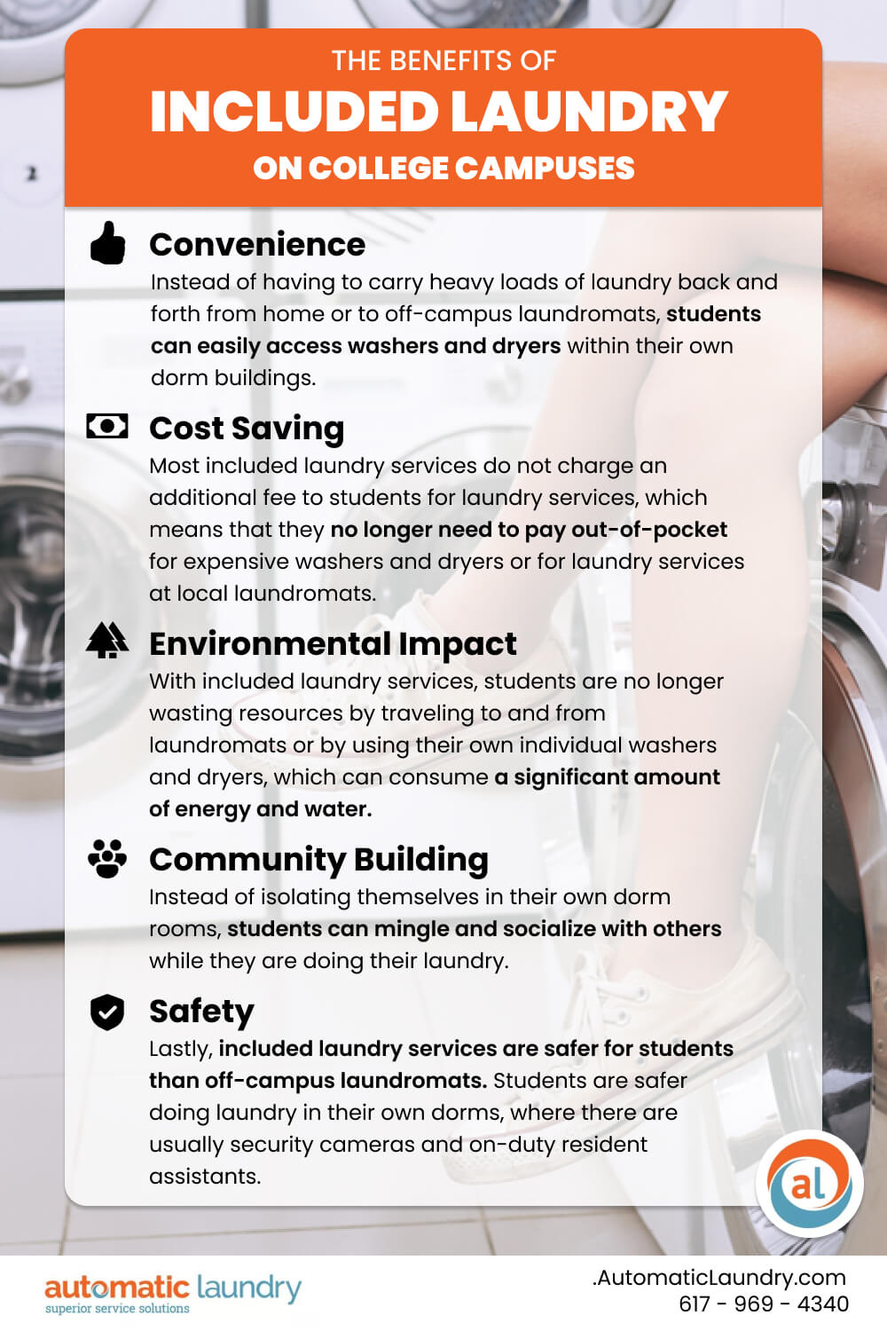 college dorms included laundry infographic